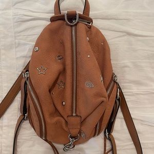 Rebecca Minkoff beige studded backpack